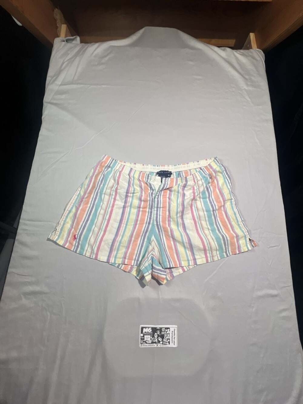 Vintage Ralph Lauren Pastel Multi-Stripe Cotton Boxer Shorts